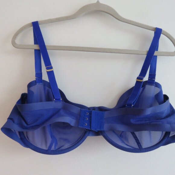 CUUP The Balconette Mesh Underwire Bra in Ultramarine Blue - Size 40F - Picture 11 of 13